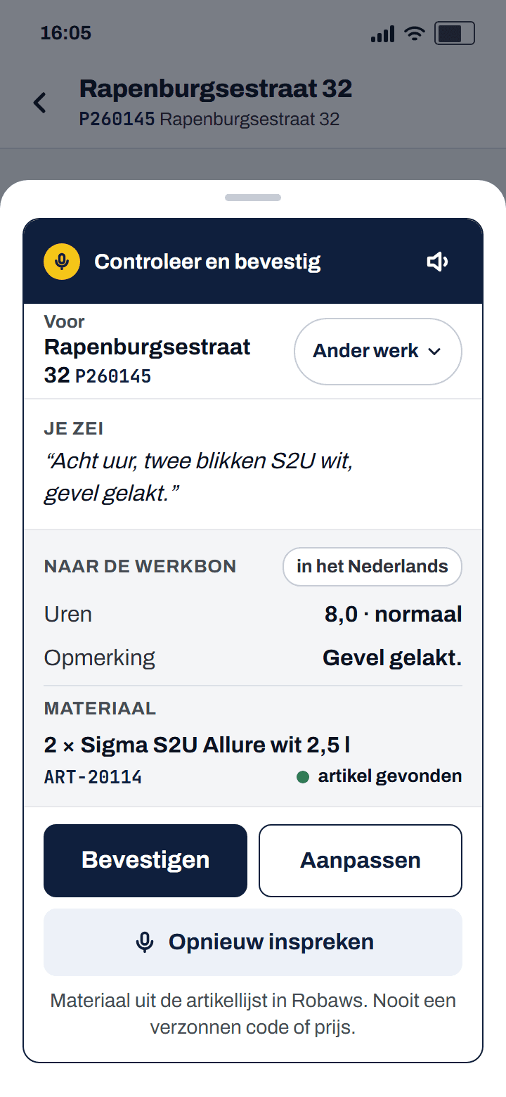 Voorstelkaart met uren en een blok Materiaal: 2 × Sigma S2U Allure wit, artikel gevonden